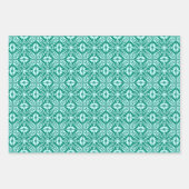 marokkanische Tische, Blau, Fuchsienrot, Türkis Geschenkpapier Set (Vorderseite 3)