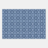 marokkanische Tische, Blau, Fuchsienrot, Türkis Geschenkpapier Set (Vorderseite)