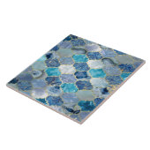 Marokkanische Trellis Blue Mineral Textures Fliese (Seite)
