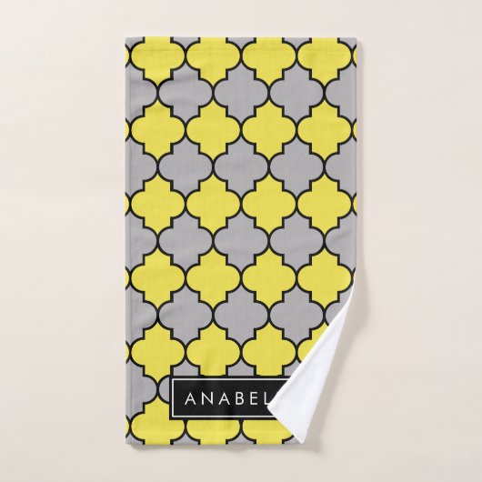 marokkanische Trellis, Latticework, Ihr Name Badhandtuch Set (Handtuch)