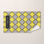 marokkanische Trellis, Latticework, Ihr Name Badhandtuch Set (Handtuch)