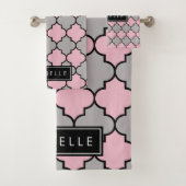 marokkanische Trellis, Latticework, Ihr Name Badhandtuch Set (Insitu)