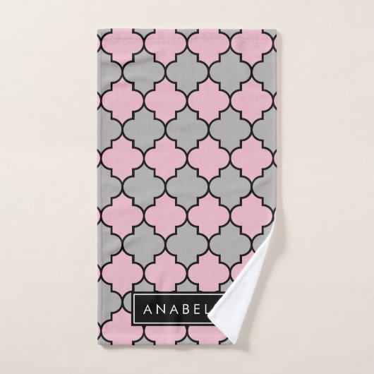 marokkanische Trellis, Latticework, Ihr Name Badhandtuch Set (Handtuch)
