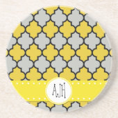 marokkanische Trellis, Latticework, Monogramm Getränkeuntersetzer (Vorne)