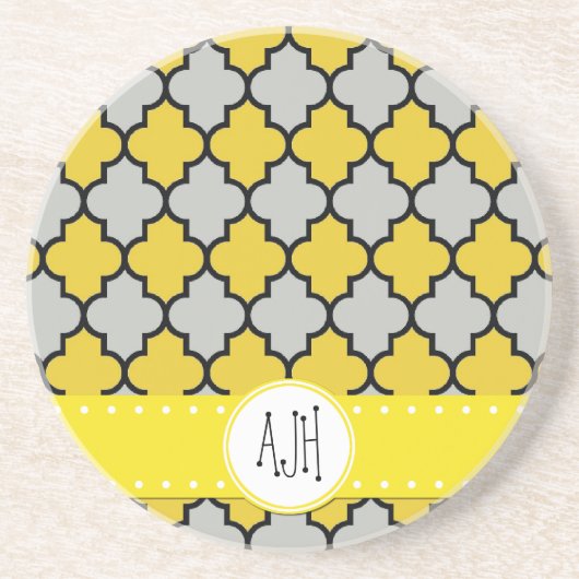 marokkanische Trellis, Latticework, Monogramm Getränkeuntersetzer (Vorne)