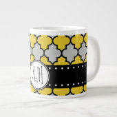 marokkanische Trellis, Latticework, Monogramm Jumbo-Tasse (Vorderseite Rechts)