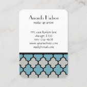 marokkanische Trellis, Latticework, Quatrefolie, G Visitenkarte (Rückseite)