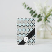 marokkanische Trellis, Latticework, Quatrefolie, G Visitenkarte (Stehend Vorderseite)