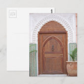 marokkanische Tür Postkarte (Vorne/Hinten)