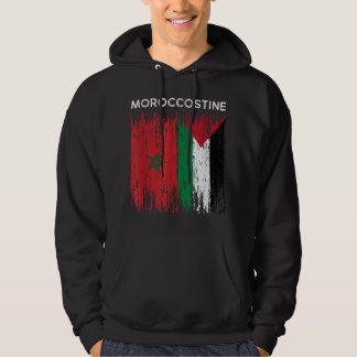 Marokkanische und palästinensische Flagge Marokko Hoodie