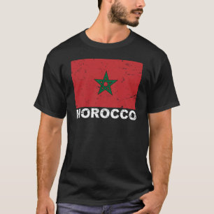 Marokkanische Vintage-Flagge T-Shirt