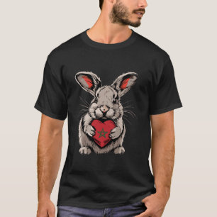 Marokkanische Wurzeln Herz Bunny Marokkanischer St T-Shirt