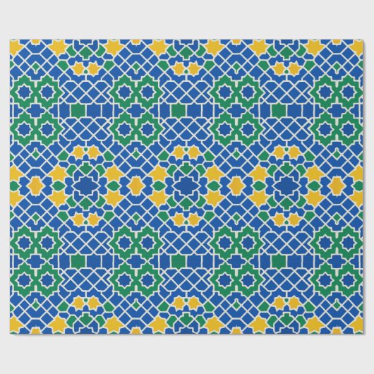 marokkanische Zelij Geschenkpapier (Flach)
