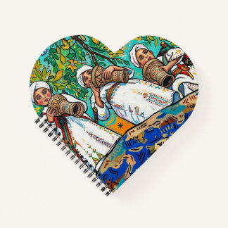 Marokkanischer Ahwash Amazigh-Folk-Art-Druck Notizblock
