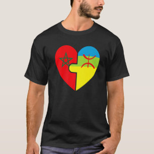 Marokkanischer Amazigh Roots Matching Flag stolz a T-Shirt