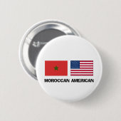 Marokkanischer Amerikaner Button (Vorne & Hinten)