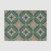 Marokkanischer Aquamariner Blumenstrauß Seidenpapier (Vorderseite)