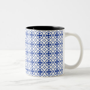 Marokkanischer Blauer Zweifarbige Tasse