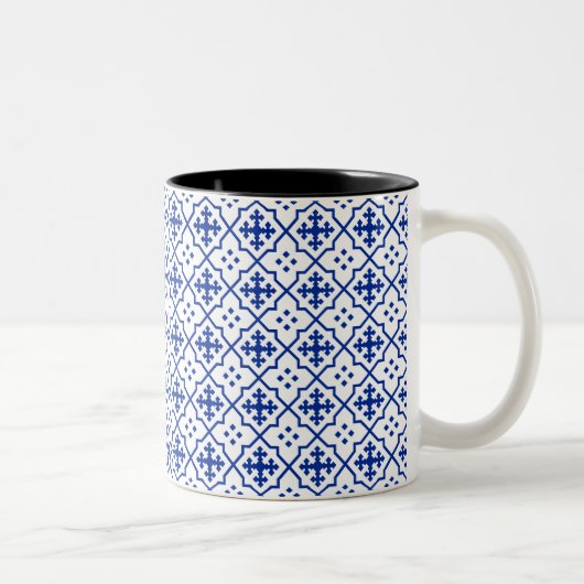 Marokkanischer Blauer Zweifarbige Tasse (Rechts)