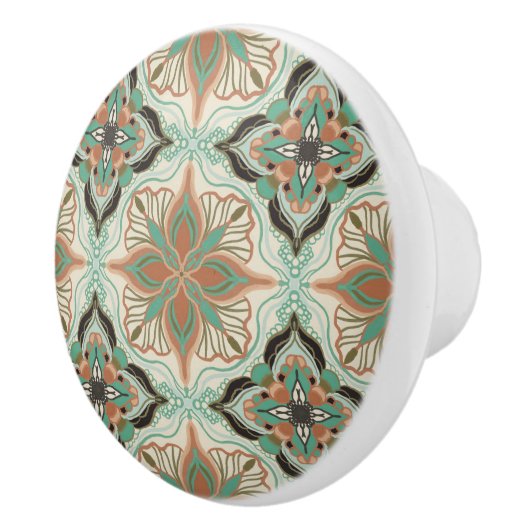 Marokkanischer Blumenstrauß Keramikknauf (Rechts)