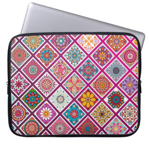 marokkanischer Bohemisch Mandala Tiles Laptopschutzhülle