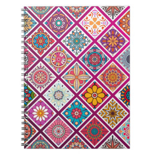 marokkanischer Bohemisch Mandala Tiles Notizblock