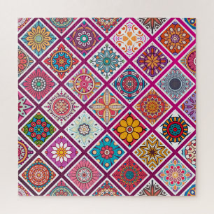 marokkanischer Bohemisch Mandala Tiles Puzzle