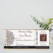 Marokkanischer Brauner Boarding Einladung (Stehend Vorderseite)