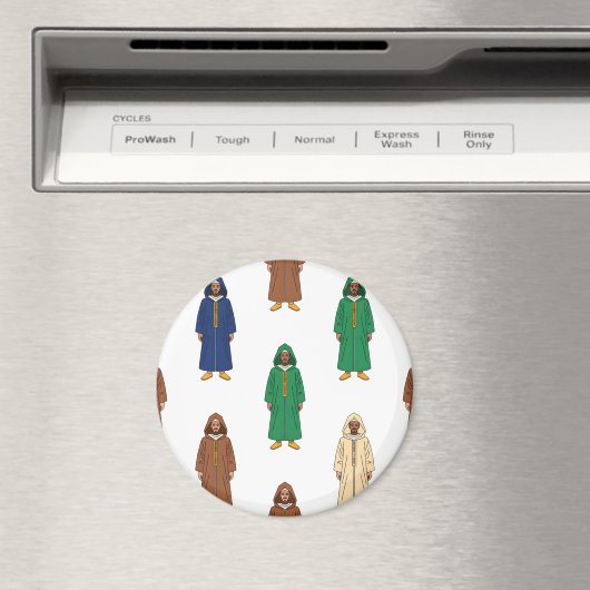 marokkanischer Djellaba Men Pattern Magnet (In Situ (Geschirrspüler))
