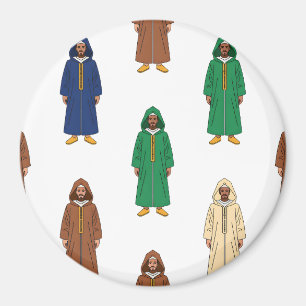 marokkanischer Djellaba Men Pattern Magnet