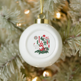 Marokkanischer Erbe-Schlüsselanhänger | Marokkanis Keramik Kugel-Ornament