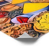 marokkanischer Gewürzmarkt, lebhaft, exotisch Küch Poster (Ecke)