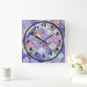 marokkanischer Glashorn Quadratische Wanduhr (Zuhause)