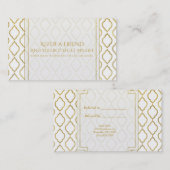 Marokkanischer Golden & White Arabian Freundschaft Empfehlungskarte (Vorne/Hinten)