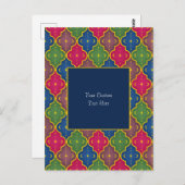 Marokkanischer Himmelskörper (blauer Hintergrund) Postkarte (Vorne/Hinten)