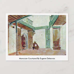 marokkanischer Hof von Eugene Delacroix Postkarte