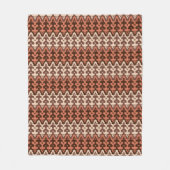 marokkanischer Ikat Damask, Brown, Taupe & Rust Fleecedecke (Vorderseite)