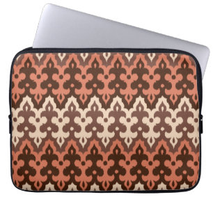 marokkanischer Ikat Damask, Brown, Taupe & Rust Laptopschutzhülle