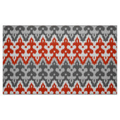 marokkanischer Ikat Damask, Grau und Rot Stoff (Fat Quarter (45,7 x 55,9 cm))