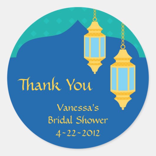 Marokkanischer Laternen-Aufkleber Runder Aufkleber (Vorderseite)