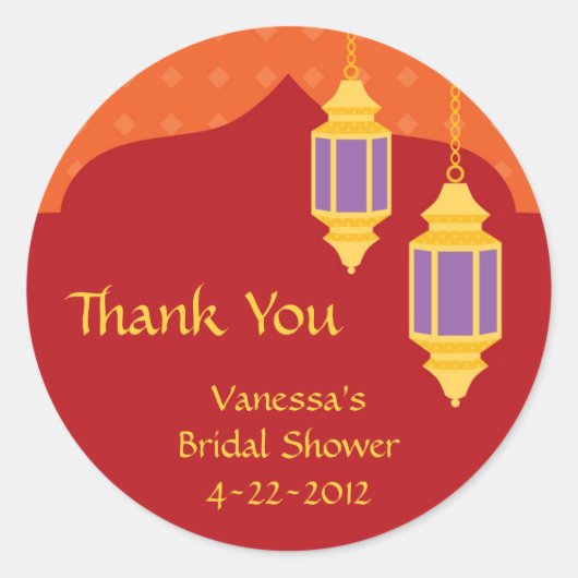 marokkanischer Laternensticker Runder Aufkleber (Vorderseite)