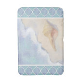 marokkanischer Laternenstrandstrand Seashell Blau Badematte (Vorderseite Vertikal)