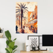 marokkanischer Lebensmittelmarkt Poster (Heimbüro)