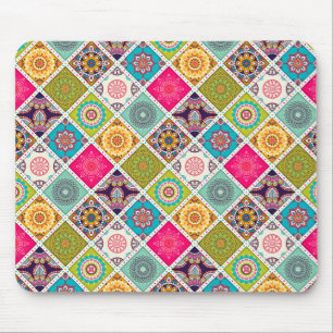 Marokkanischer Mandala bunt ethnisch Mousepad
