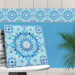 Marokkanischer Mosaik Sky Blue und Pearl Fliese<br><div class="desc">Marokkanischer Mosaik Sky Blue und Pearl</div>