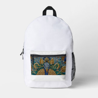 Marokkanischer Pfau Zellige-Rucksack Bedruckter Rucksack