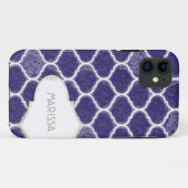 Marokkanischer Quatrefoil Trellis Antiquitätengepa Case-Mate iPhone Hülle (Rückseite (Horizontal))