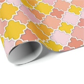 Marokkanischer Quatrefolie Brillant Vermilion und Geschenkpapier (Rolleneckpunkt)