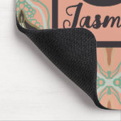Marokkanischer Rosa-Minze-Flora Mousepad (Ecke)