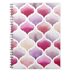 Marokkanischer Rug: Watercolor Tanger Muster. Notizblock